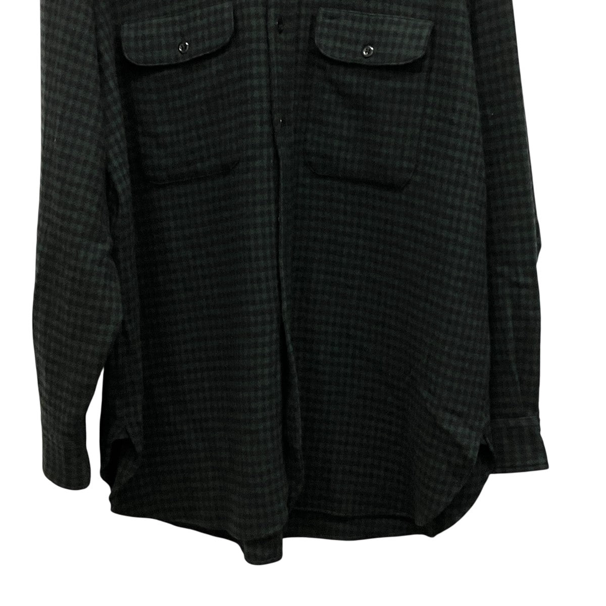 CASHMERE GINGHAM WORK SHIRTカシミヤギンガムチェックシャツMTMU2303-0605B