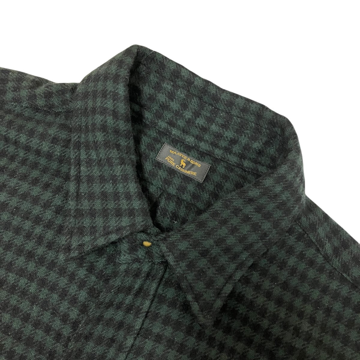 CASHMERE GINGHAM WORK SHIRTカシミヤギンガムチェックシャツMTMU2303-0605B