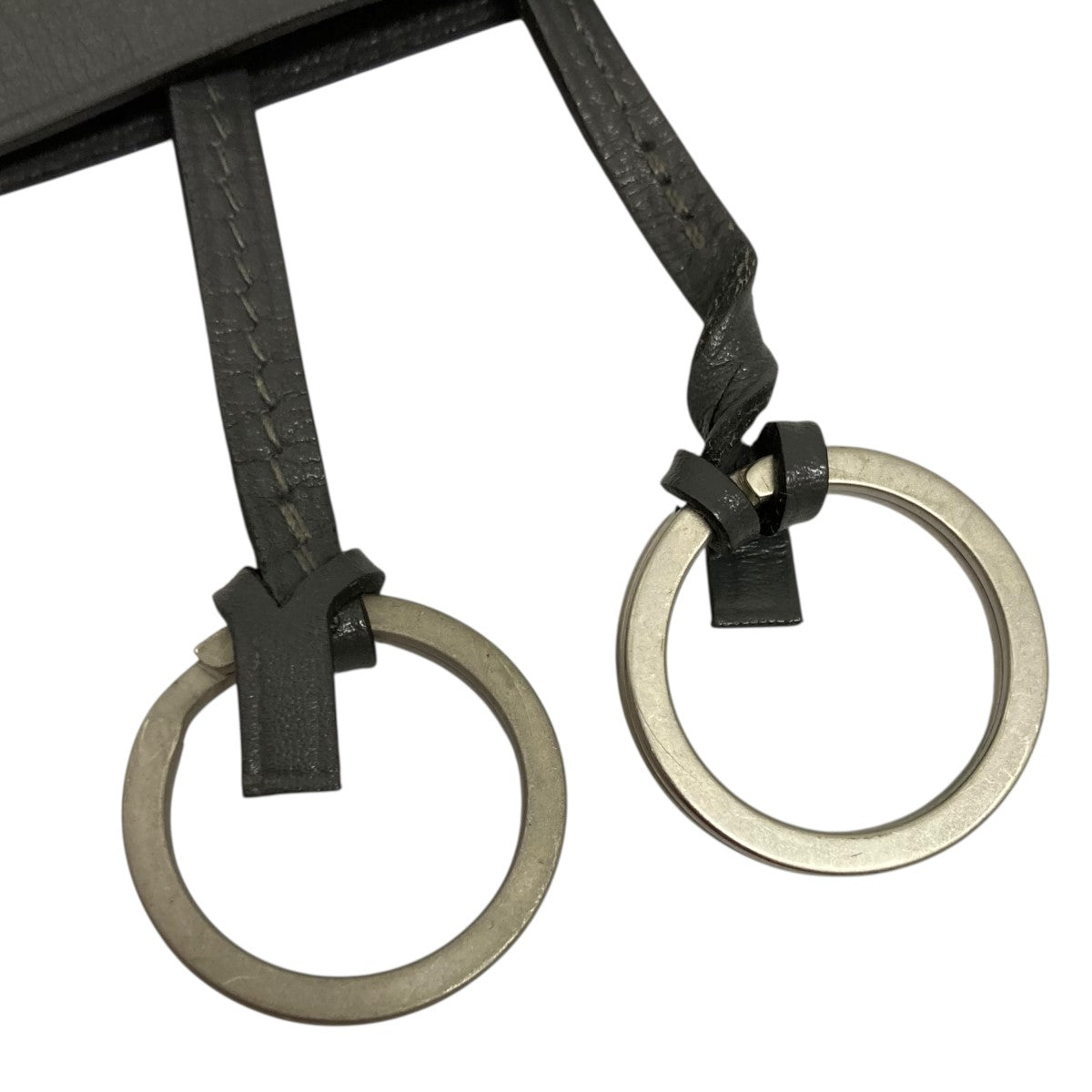 HERMÈS エルメス クロシェット ライトブラウン ⬜︎C刻印 HERMES(エルメス) □C刻印レザークロシェットネックレス グレー サイズ