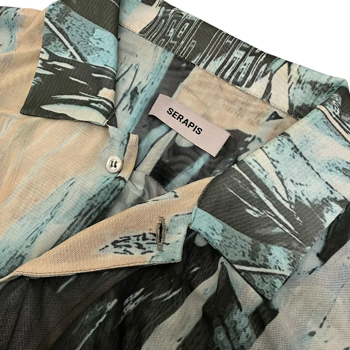 SERAPIS 総柄メッシュシャツ 古着・中古-5枚目のアイテム画像