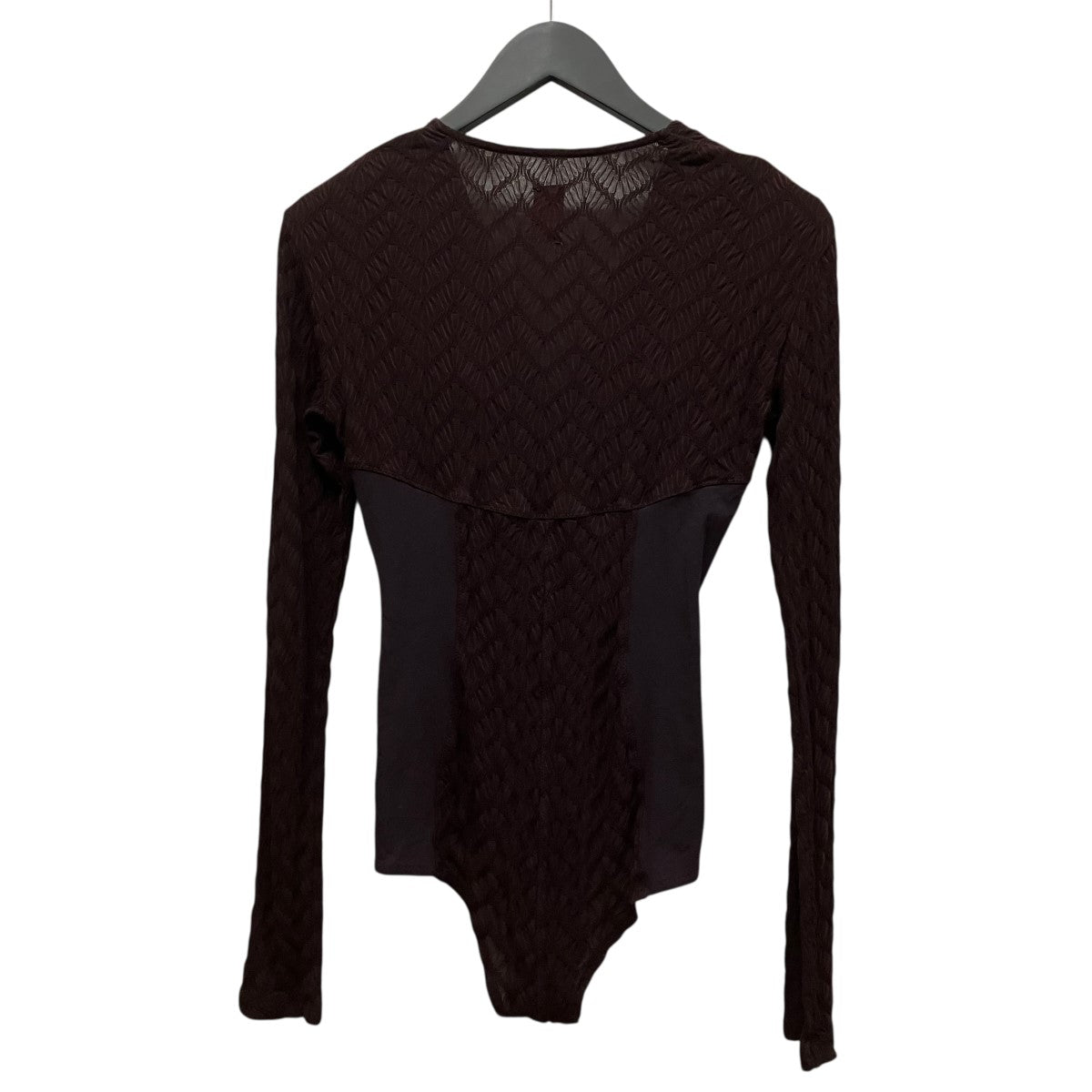 VネックジャガードボディースーツFTC224-0401 JQJERSEYVNECKBODYSUITS