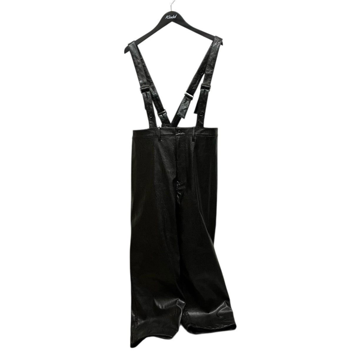 Yohji Yamamoto pour homme フェイクレザーサスペンダーパンツHX-P36-926 古着・中古-1枚目のアイテム画像