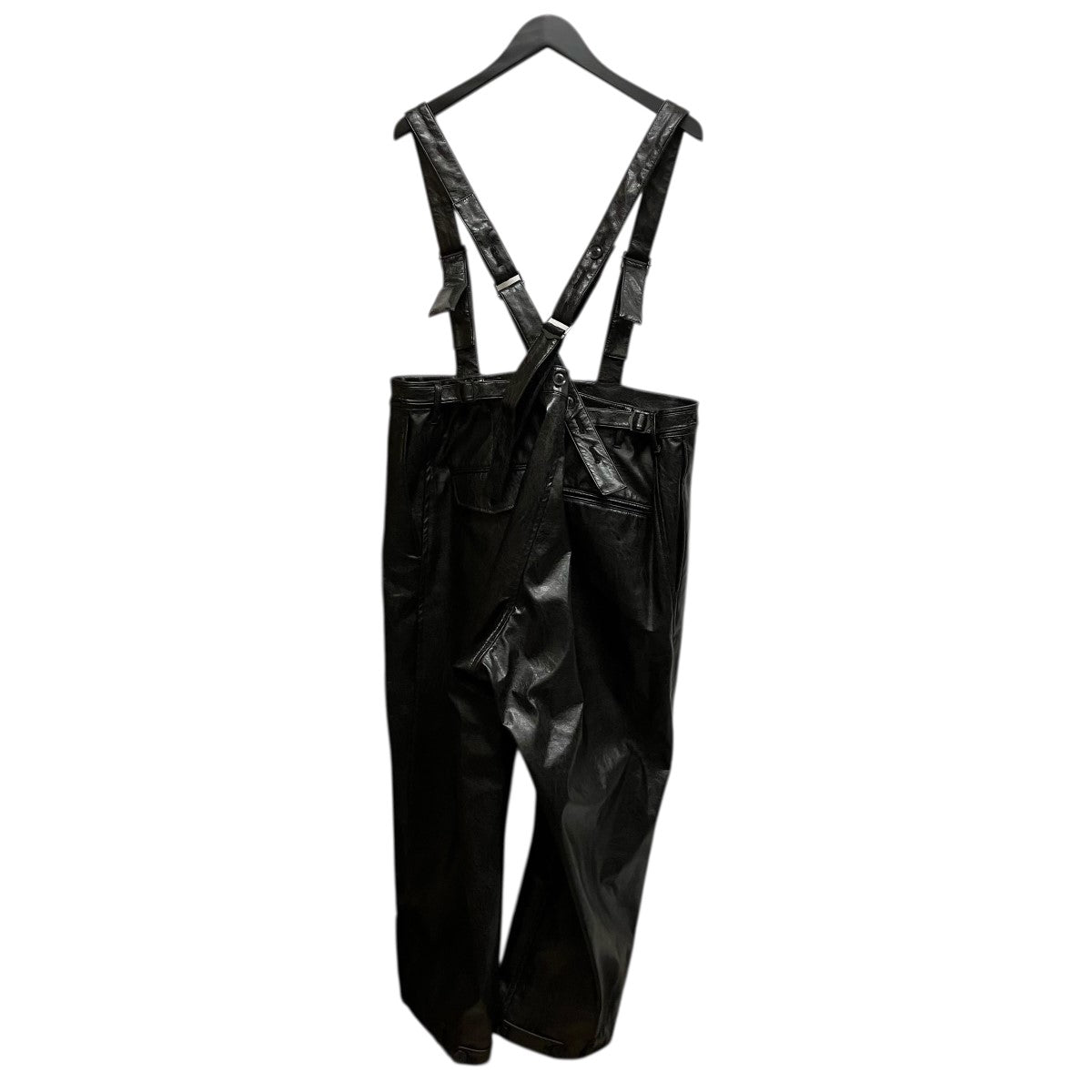 Yohji Yamamoto pour homme フェイクレザーサスペンダーパンツHX-P36-926 古着・中古-2枚目のアイテム画像
