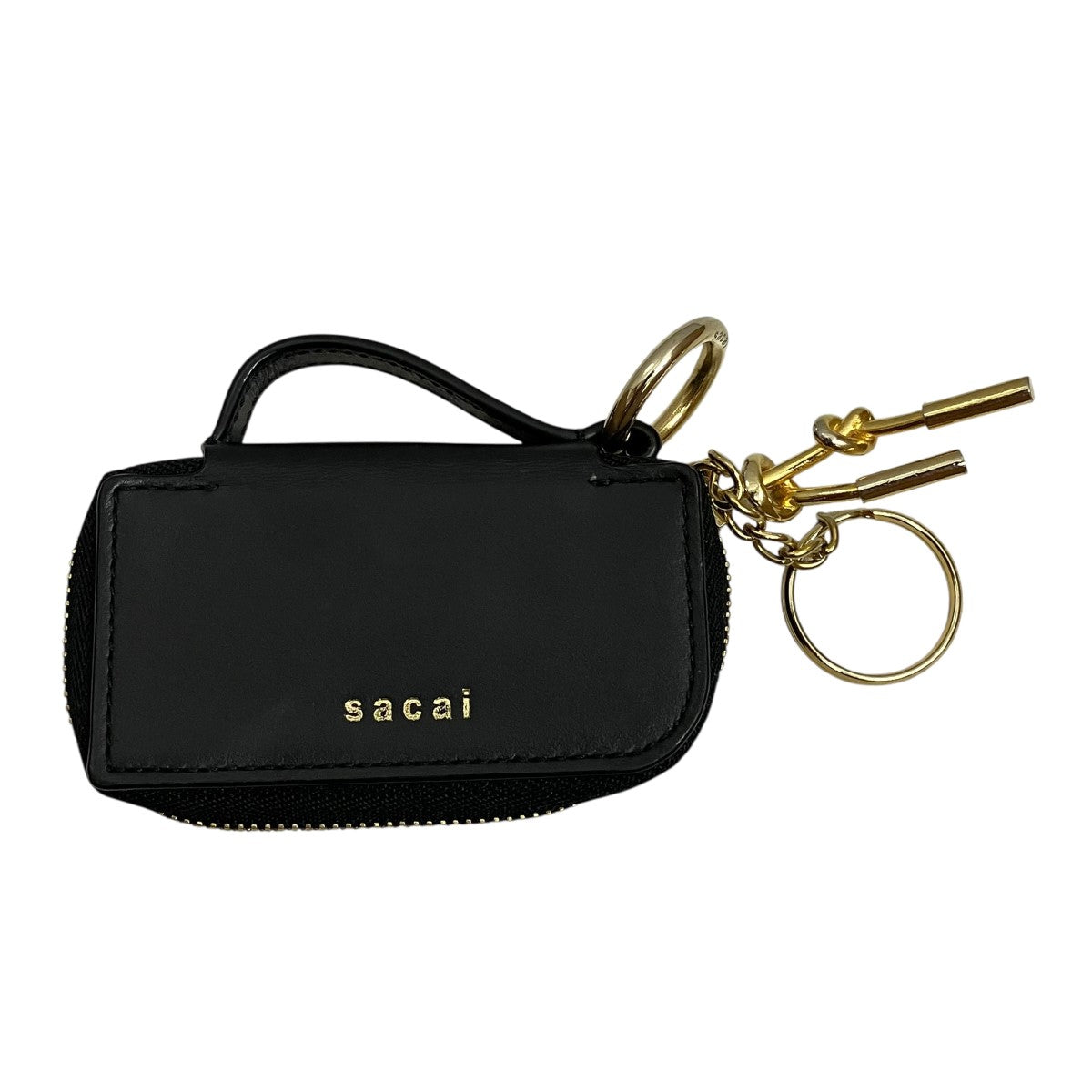 sacai エナメル切り替えレザーキーケース 古着・中古-1枚目のアイテム画像