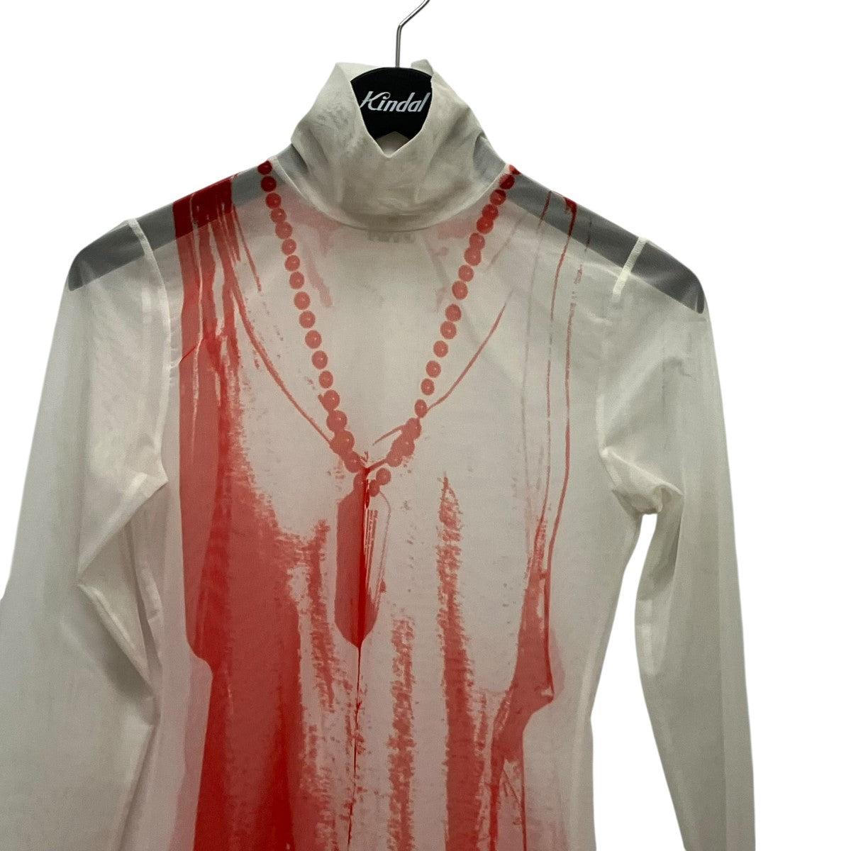 22AWグラフィックプリントシアーカットソーS52NC0238 Graphic Print Turtleneck Top