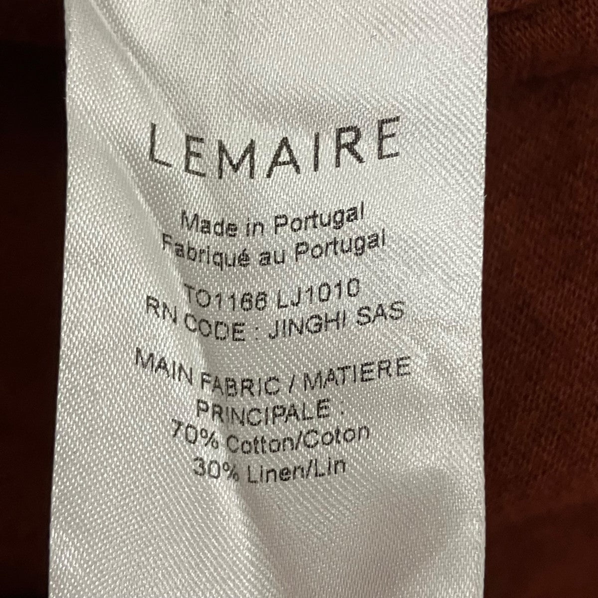 LEMAIRE 長袖カットソーTO1166 LJ1010 古着・中古-6枚目のアイテム画像
