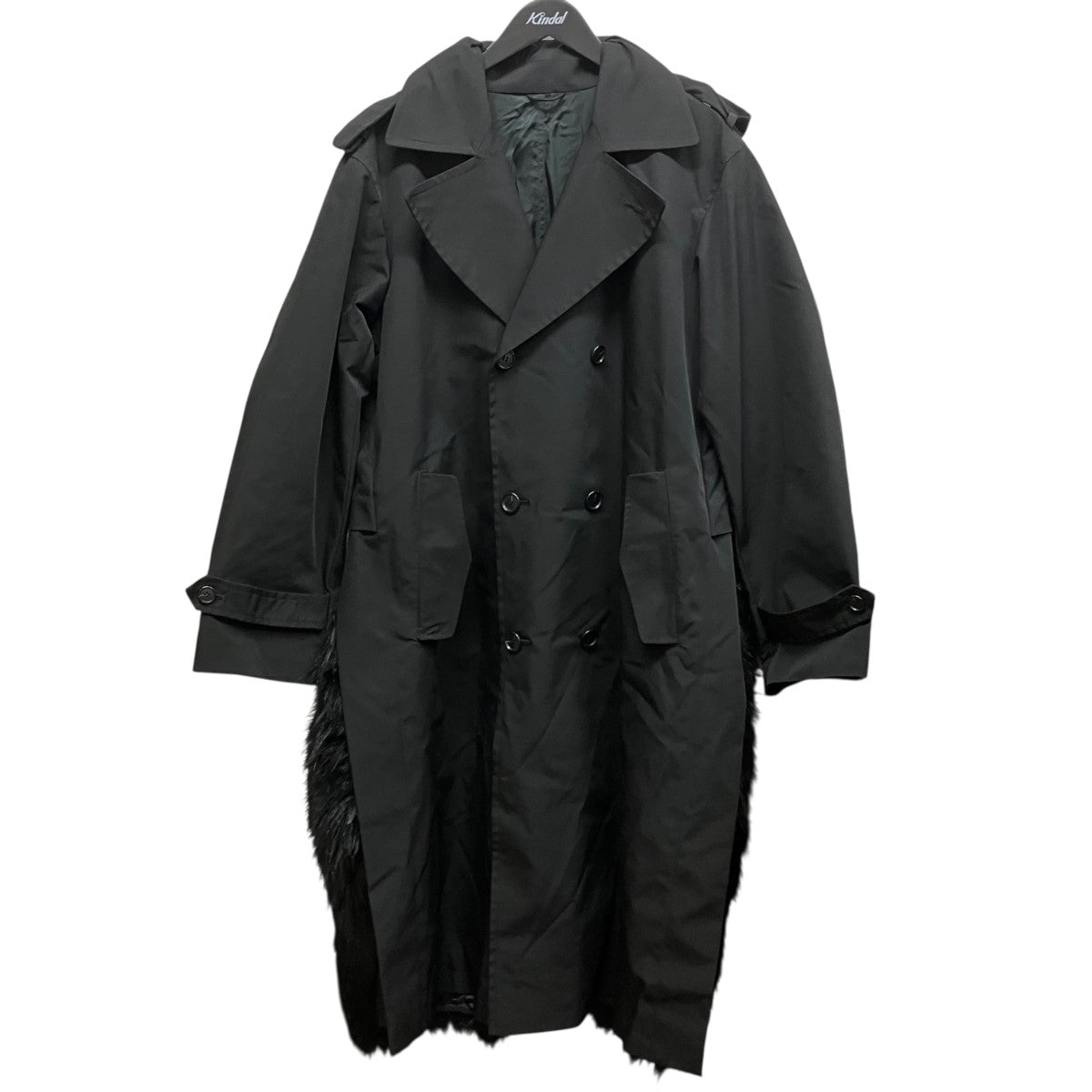 23AWTrench coat with furファードッキングトレンチコートTV32-FA332