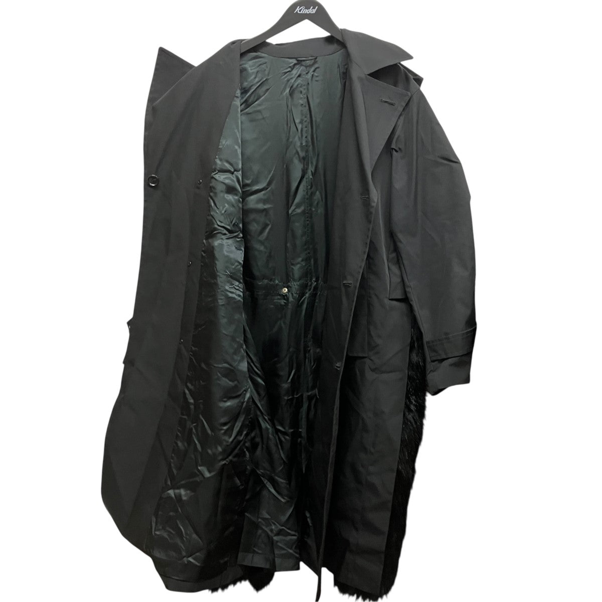 23AWTrench coat with furファードッキングトレンチコートTV32-FA332