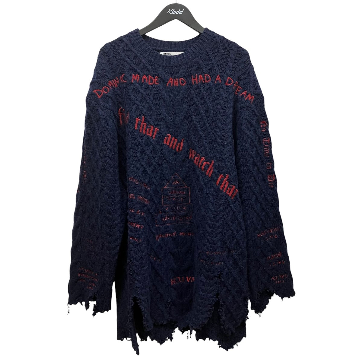 25AWTATTOO Embroidery Cable Knitロゴ刺しゅうニット25AW K4