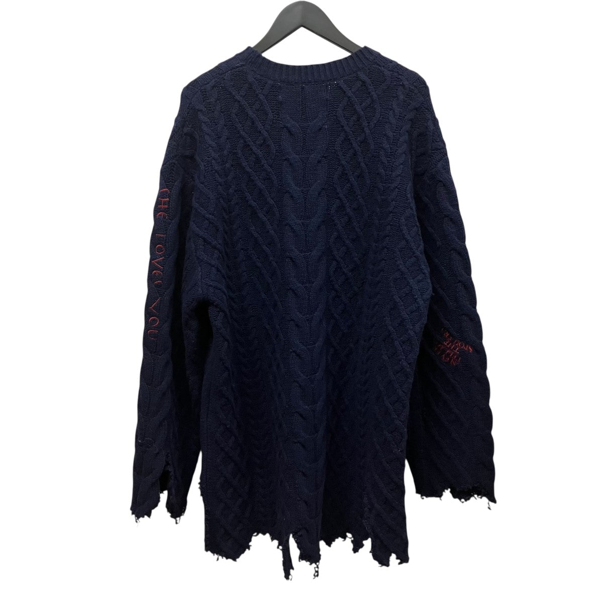 25AWTATTOO Embroidery Cable Knitロゴ刺しゅうニット25AW K4