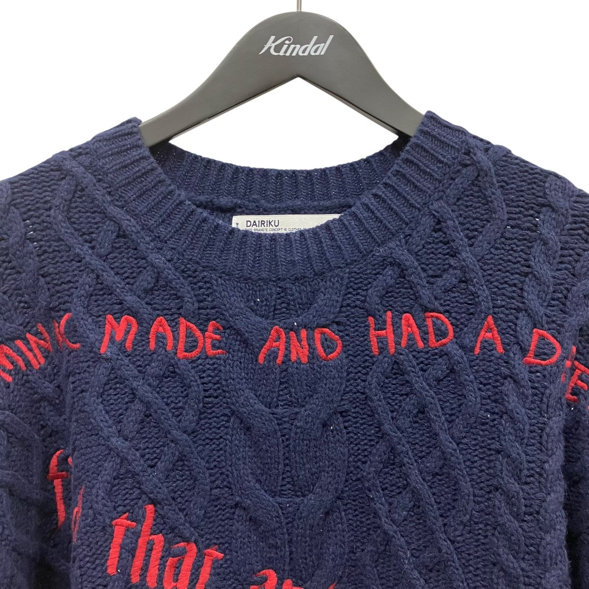 25AWTATTOO Embroidery Cable Knitロゴ刺しゅうニット25AW K4