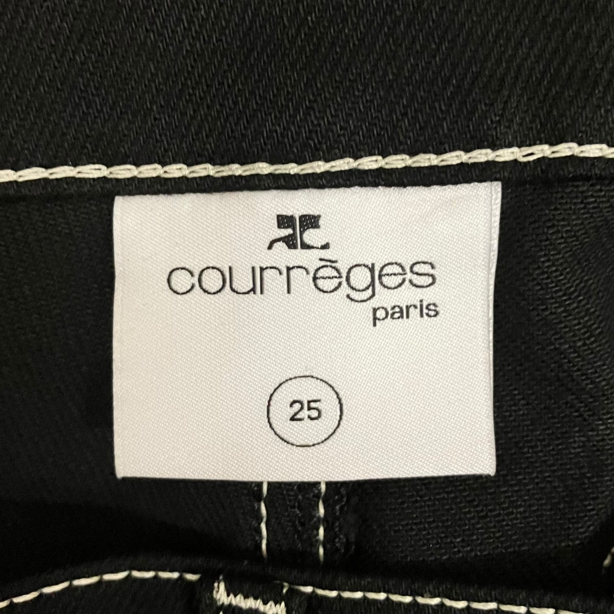courreges 2-POCKET TOPSTITCHED DENIM MIDI SKIRTステッチデニムロングスカート324DJU183DE0020B044 古着・中古-6枚目のアイテム画像