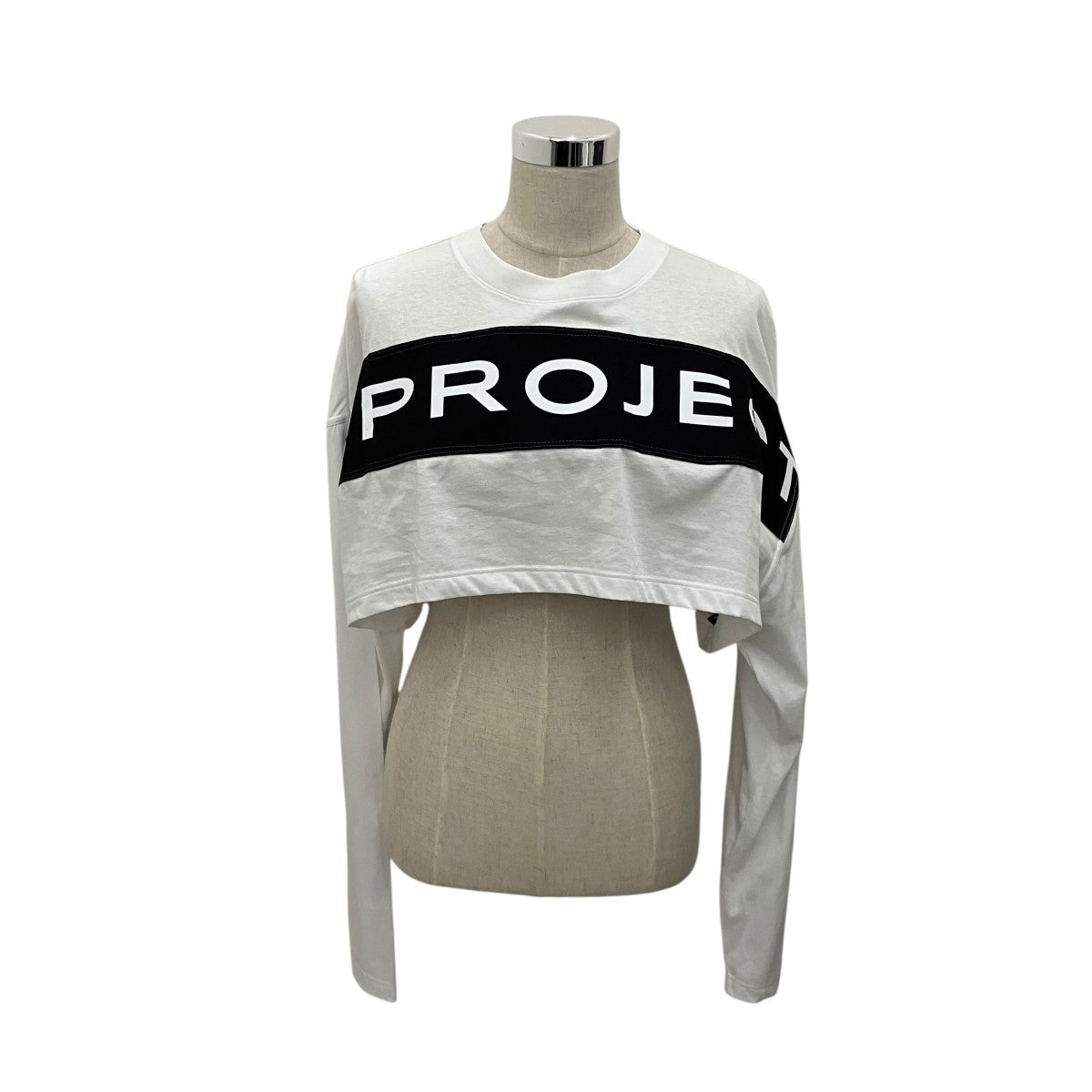 24SS【SCRUNCHED LOGO LONG SLEEVE CROP TOP】クロップドロゴカットソー204TS013