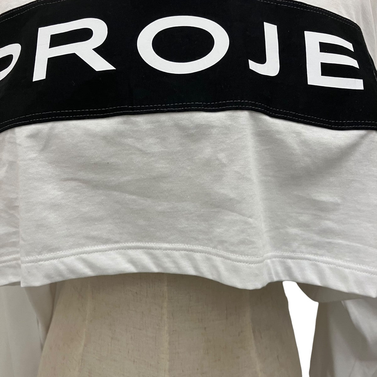 24SS【SCRUNCHED LOGO LONG SLEEVE CROP TOP】クロップドロゴカットソー204TS013