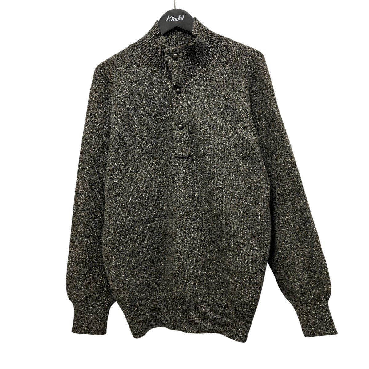 25AWWOOL CHAMBRAY HIGH NECK BEACH KNITウールシャンブレー ハイネックビーチニットNN-3402K16