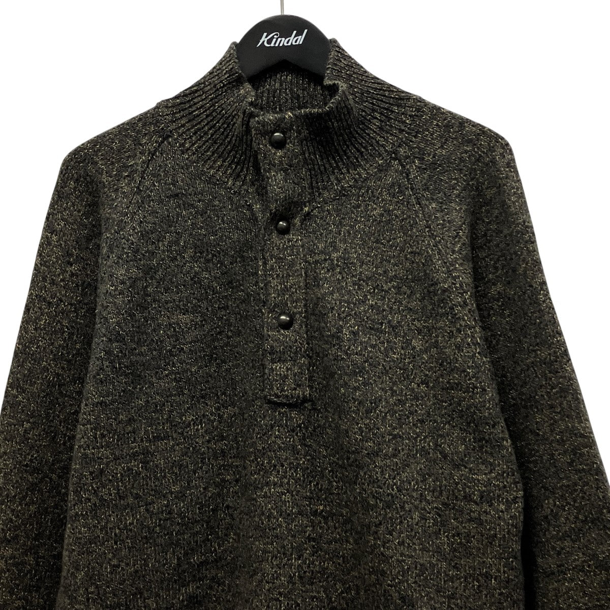 25AWWOOL CHAMBRAY HIGH NECK BEACH KNITウールシャンブレー ハイネックビーチニットNN-3402K16