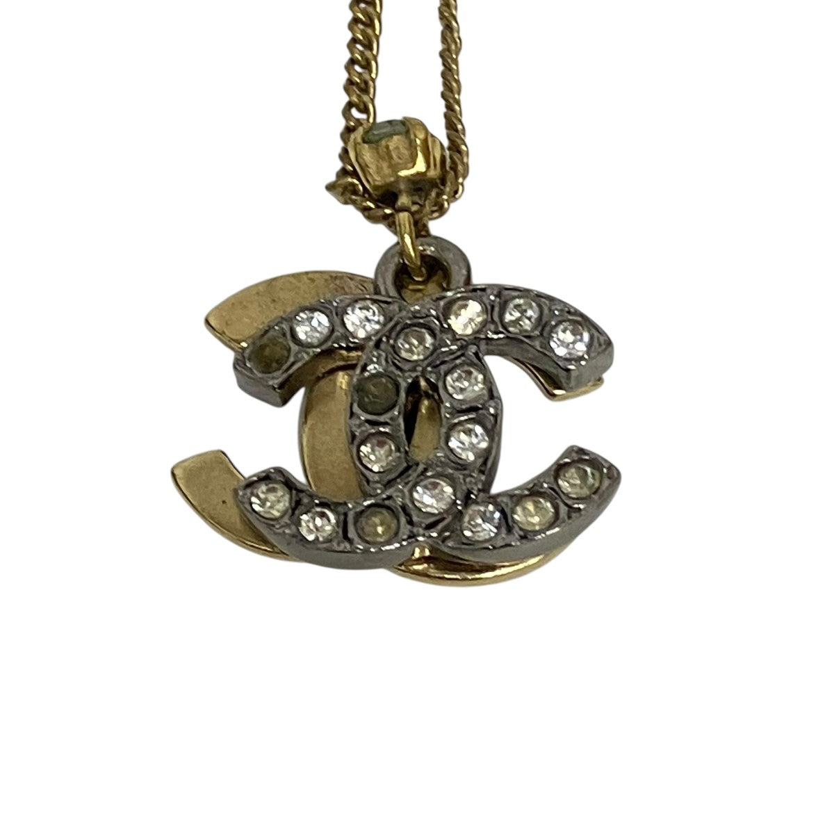 CHANEL ココマークラインストーンネックレス 古着・中古-5枚目のアイテム画像