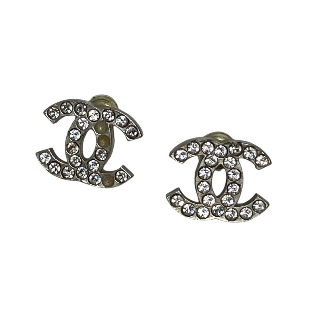CHANEL ココマークラインストーンピアス 古着・中古-1枚目のアイテム画像