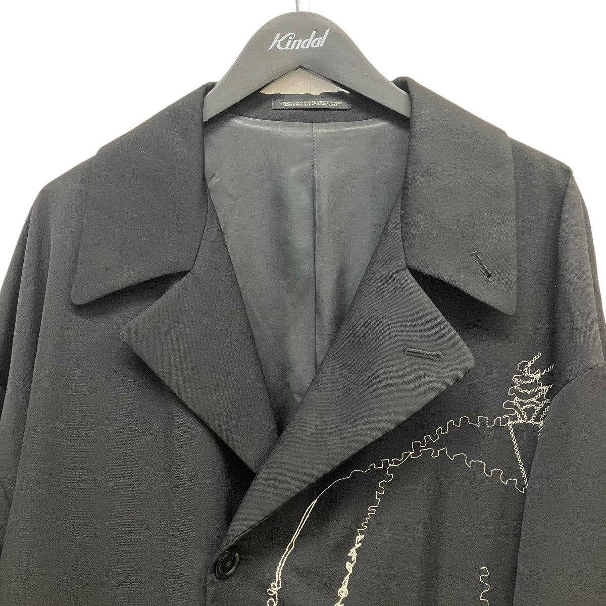 Yohji Yamamoto pour homme 宮沢りえ刺しゅうコートHR-C23-132 古着・中古-3枚目のアイテム画像