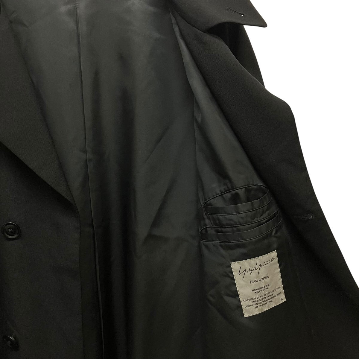 Yohji Yamamoto pour homme 宮沢りえ刺しゅうコートHR-C23-132 古着・中古-6枚目のアイテム画像