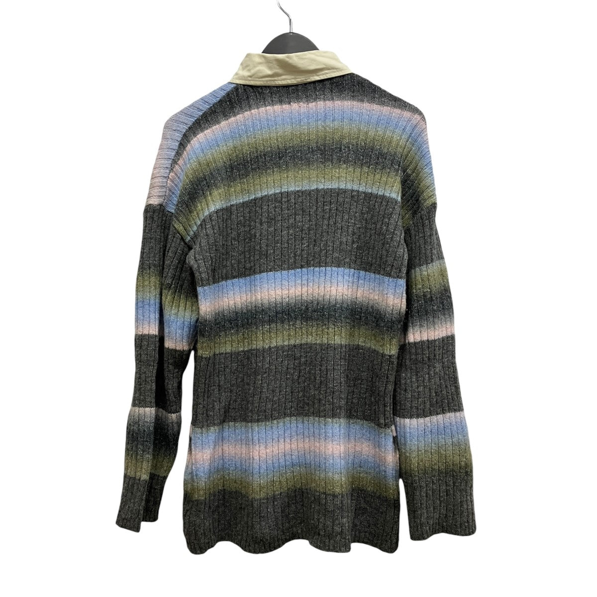 カスリボーダーラガーニット31242365102 Blur Border Rugger Knit