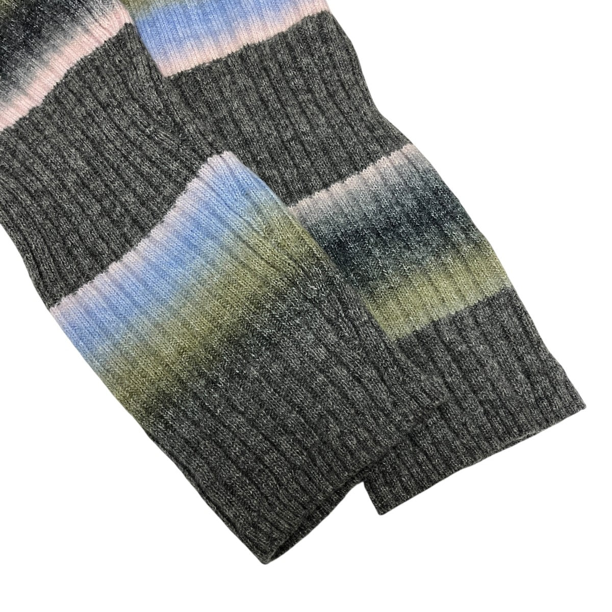 カスリボーダーラガーニット31242365102 Blur Border Rugger Knit