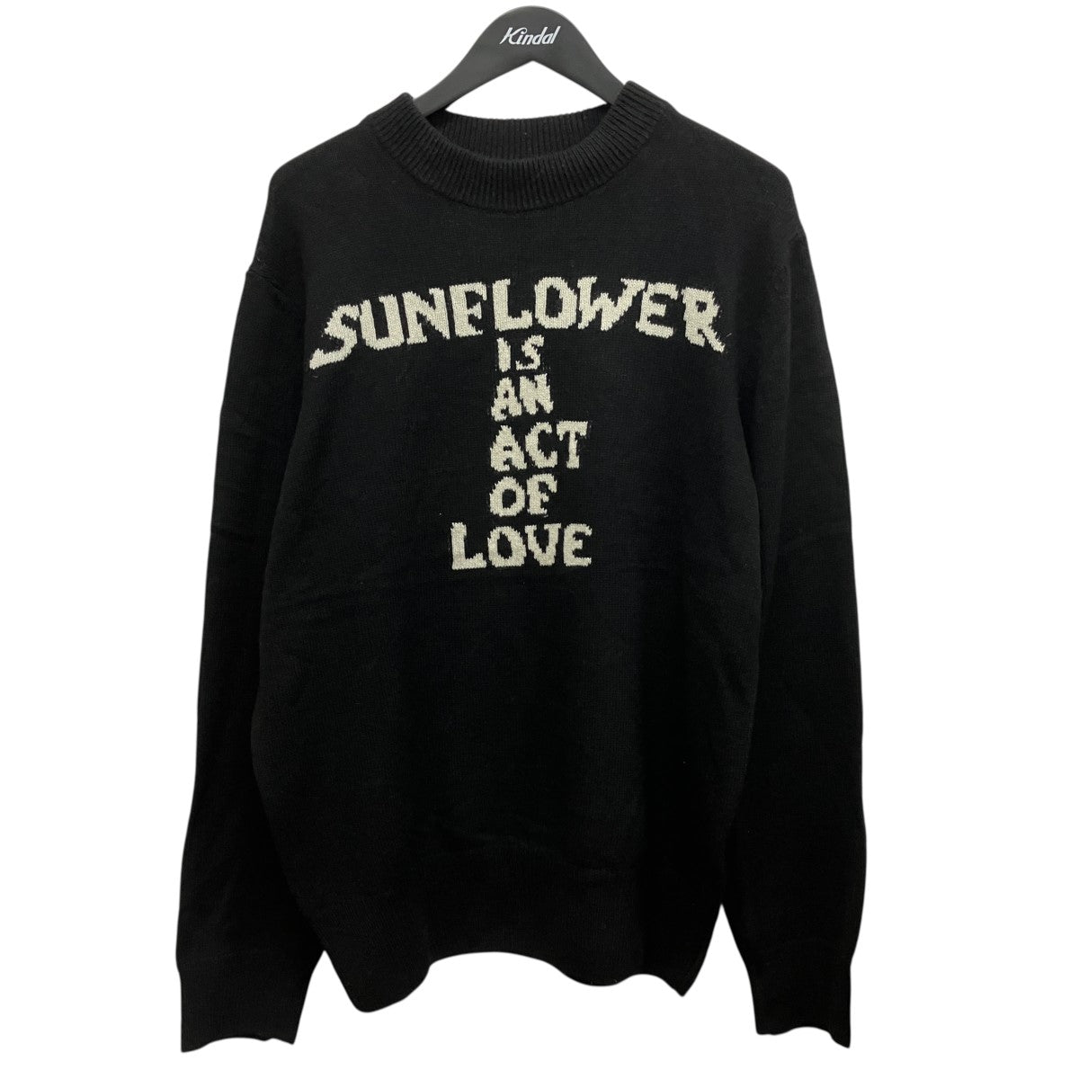 MOON LOVE KNITテキストロゴニット