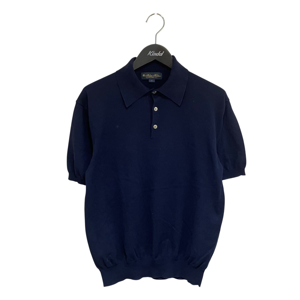 BROOKS BROTHERS コットン ハイゲージ ニットポロシャツ330001049 古着・中古-1枚目のアイテム画像