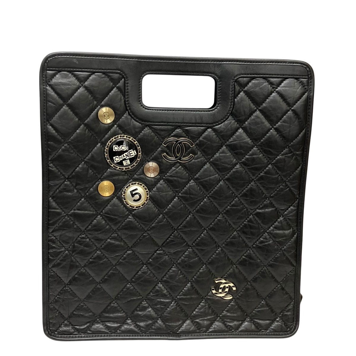 CHANEL ヴィンテージスキンチェーンショルダーショッピングバッグ 古着・中古-1枚目のアイテム画像