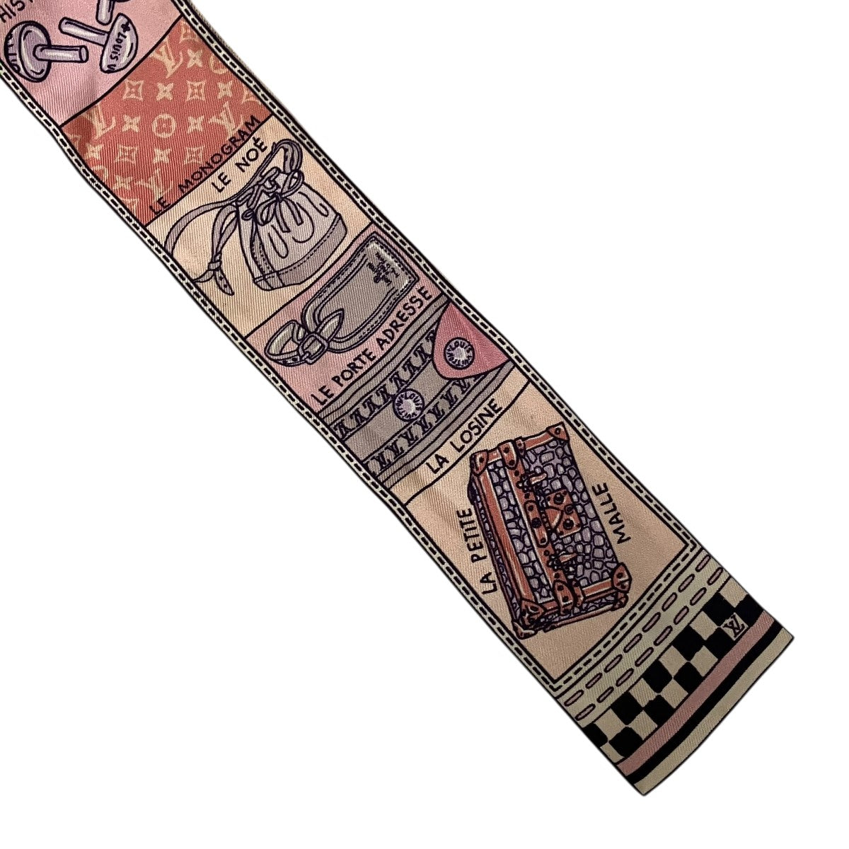 総柄シルクスカーフM71396