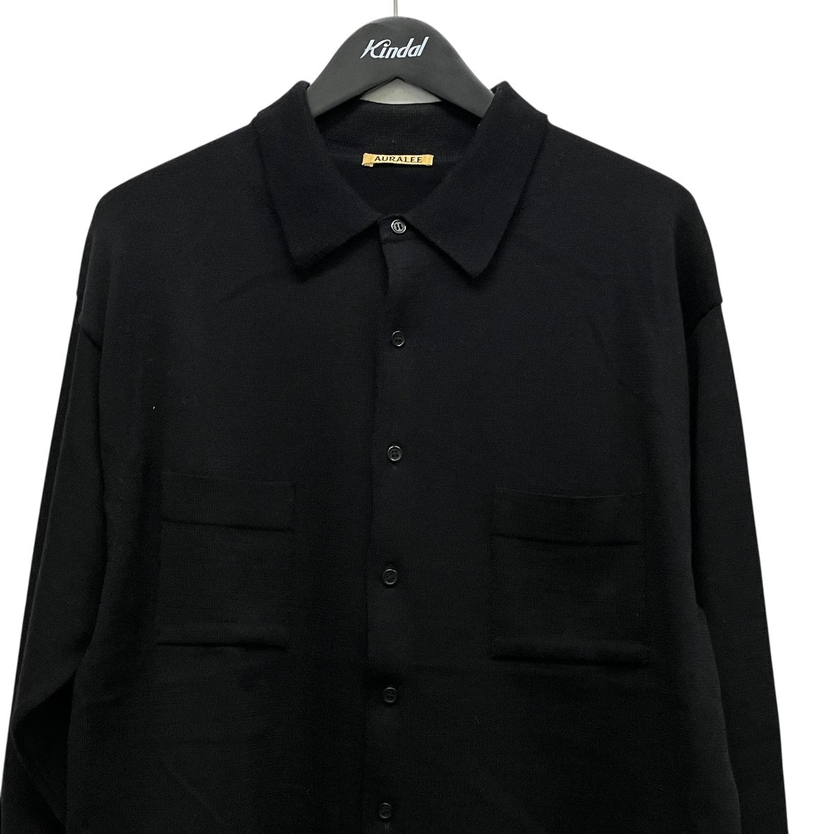 SUPER FINE WOOL KNIT SHIRTSダブルポケットニットシャツカーディガンA9AS01HT