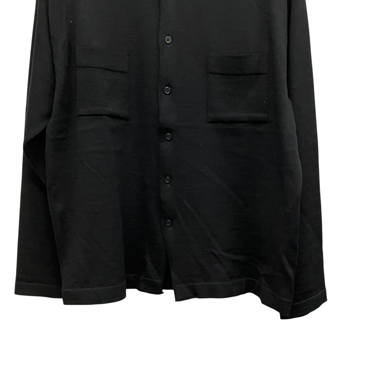 SUPER FINE WOOL KNIT SHIRTSダブルポケットニットシャツカーディガンA9AS01HT
