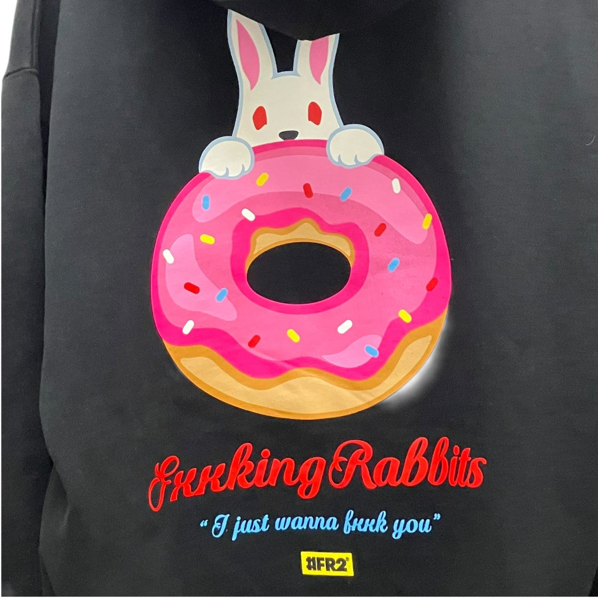 Rabbit donut HoodieバックプリントパーカーFRC4017