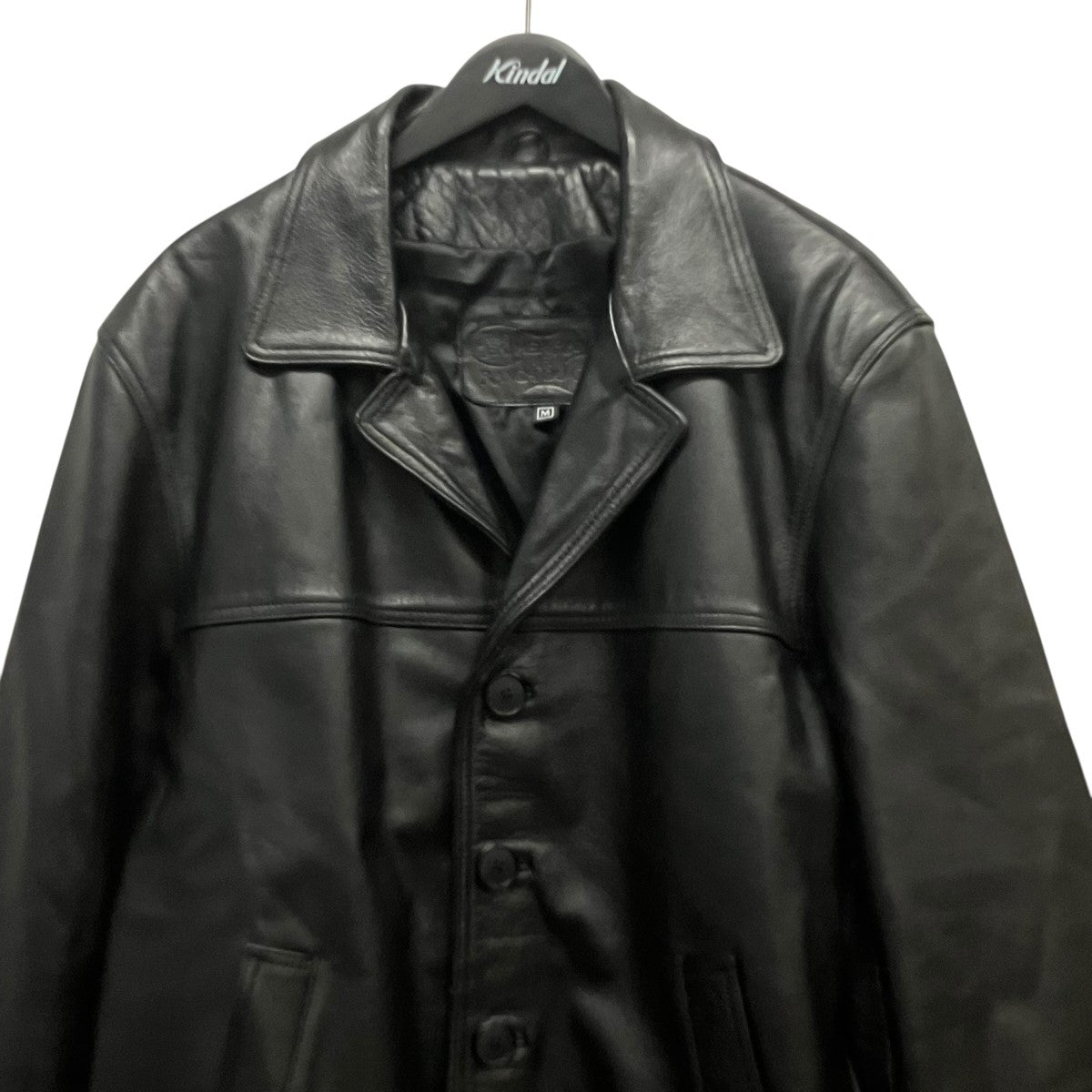 VINTAGE カウレザーカーコート 古着・中古-4枚目のアイテム画像