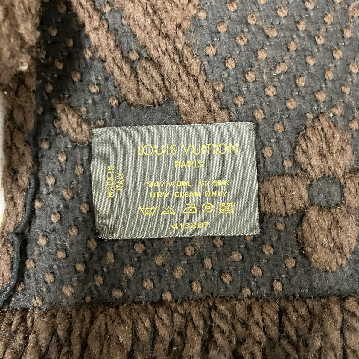 LOUIS VUITTON 総柄マフラー413287 古着・中古-4枚目のアイテム画像