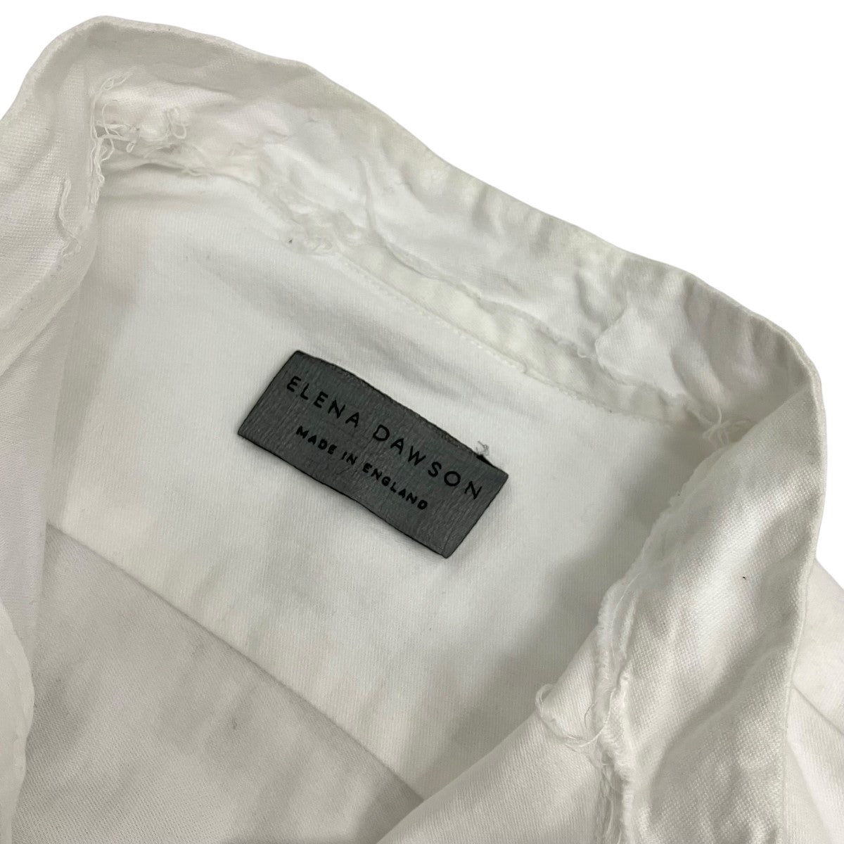 ELENA DAWSON カットオフノーカラーシャツ 古着・中古-6枚目のアイテム画像