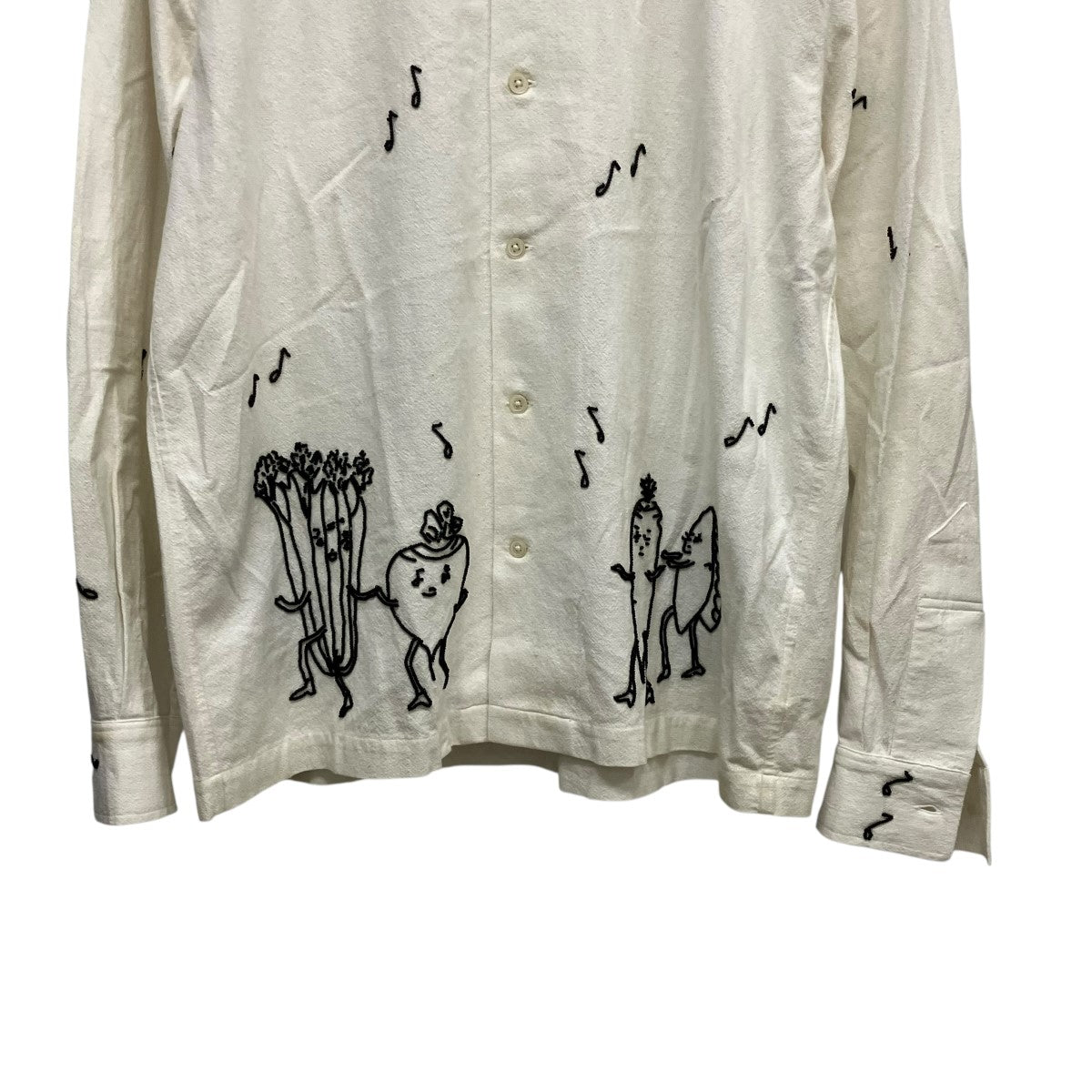 BODE(ボーディ) Dancing Pantry long Sleeve Shirtビジュー刺しゅう