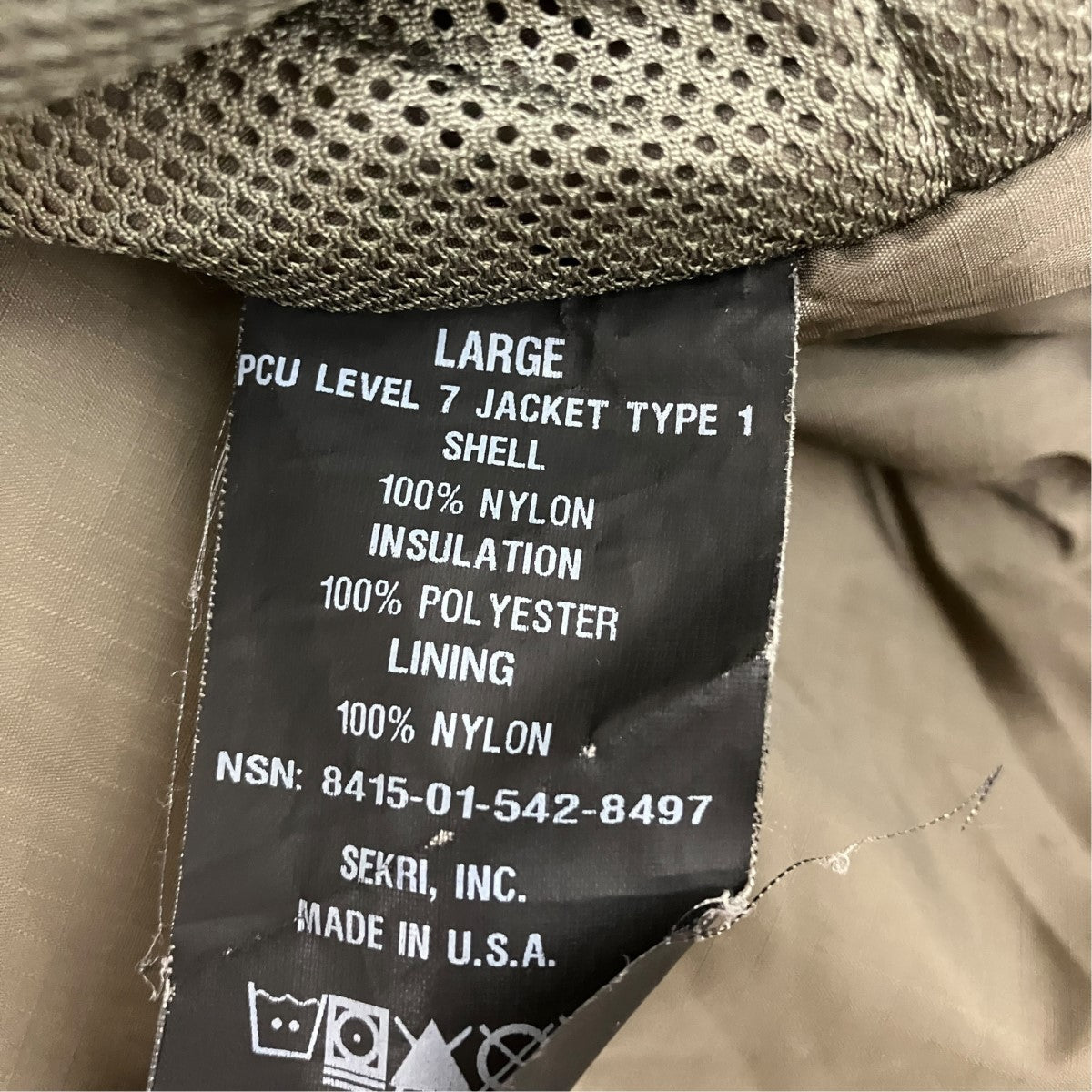 PCU LEVEL 7 JACKET TYPE 1フーデットダウンジャケット8415-01-542-8497