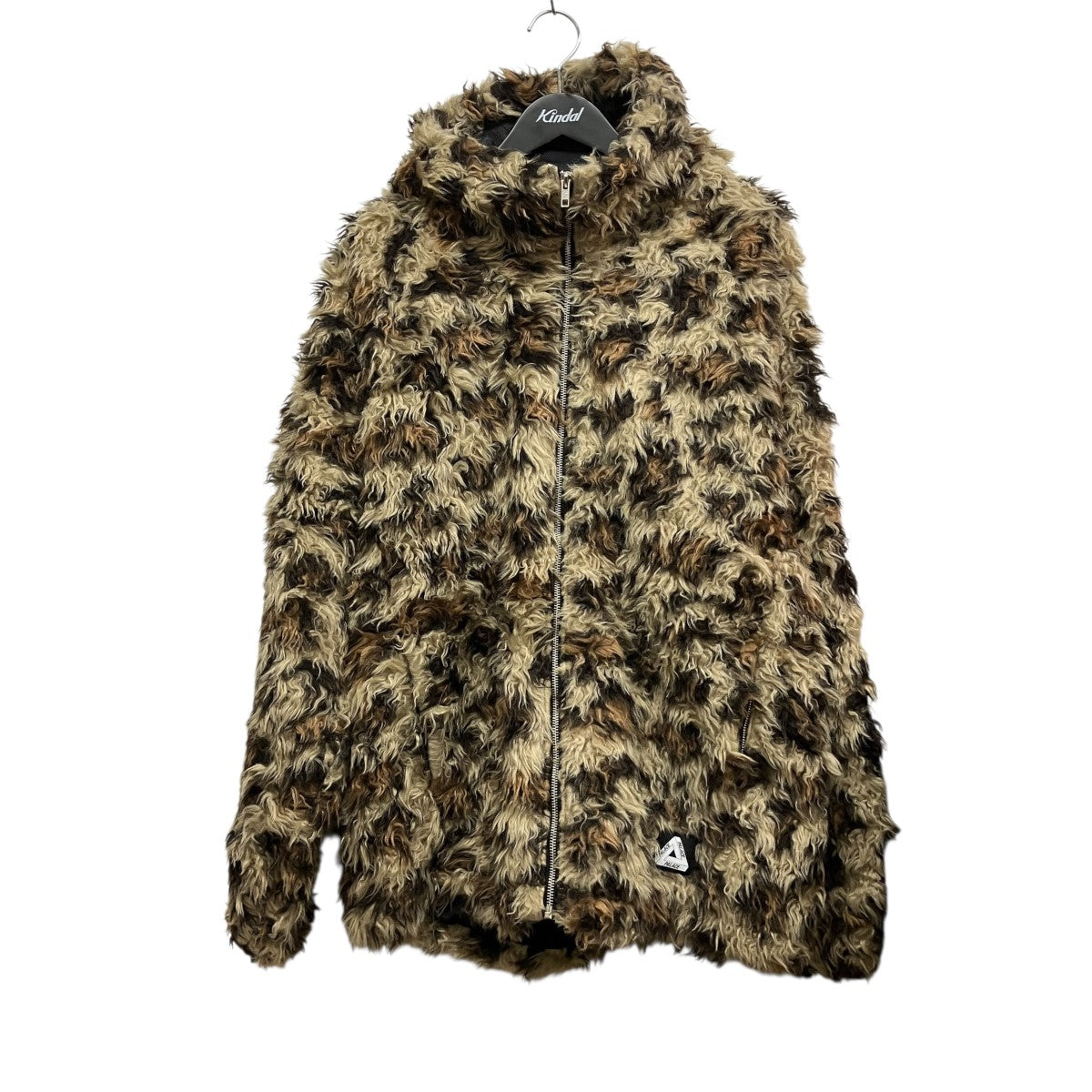 26SSFURRY FLEECE JACKETレオパードジップアップフーデットファージャケット