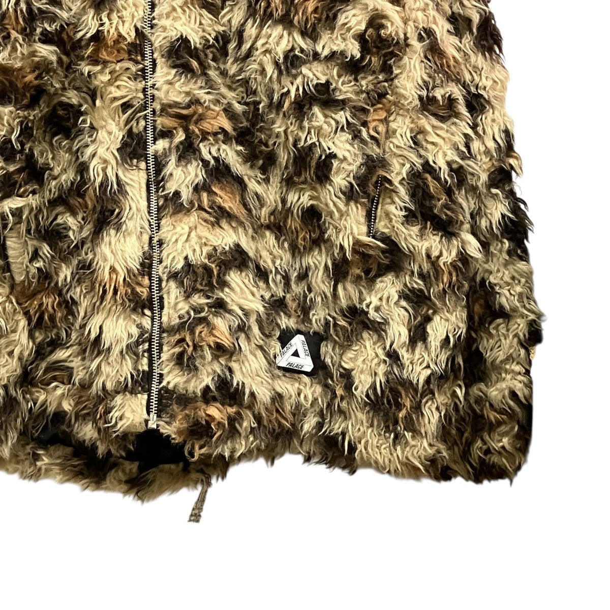 26SSFURRY FLEECE JACKETレオパードジップアップフーデットファージャケット