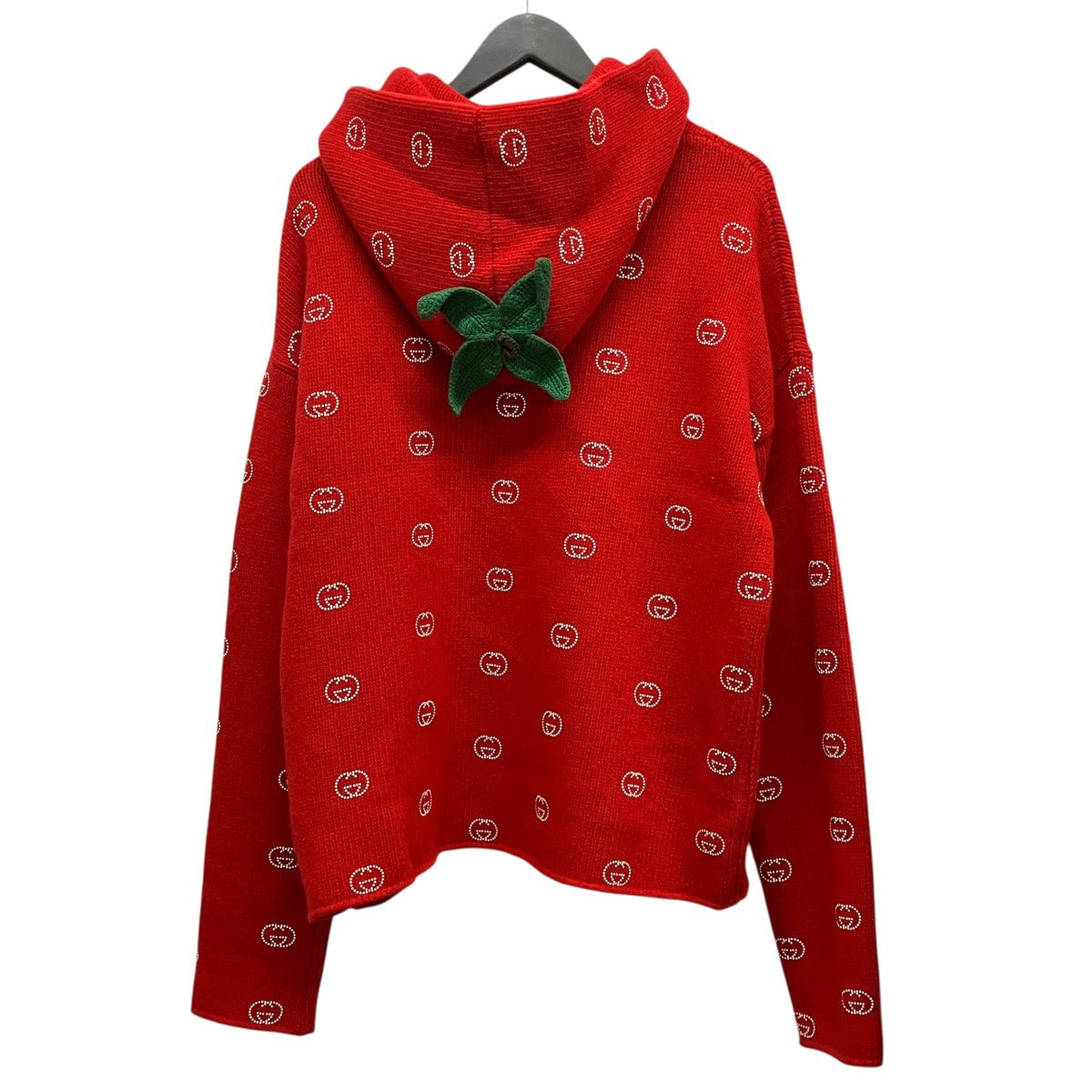 GUCCI×PALACE 22AWStrawberry Hoodieストロベリーニットパーカー721909 古着・中古-2枚目のアイテム画像