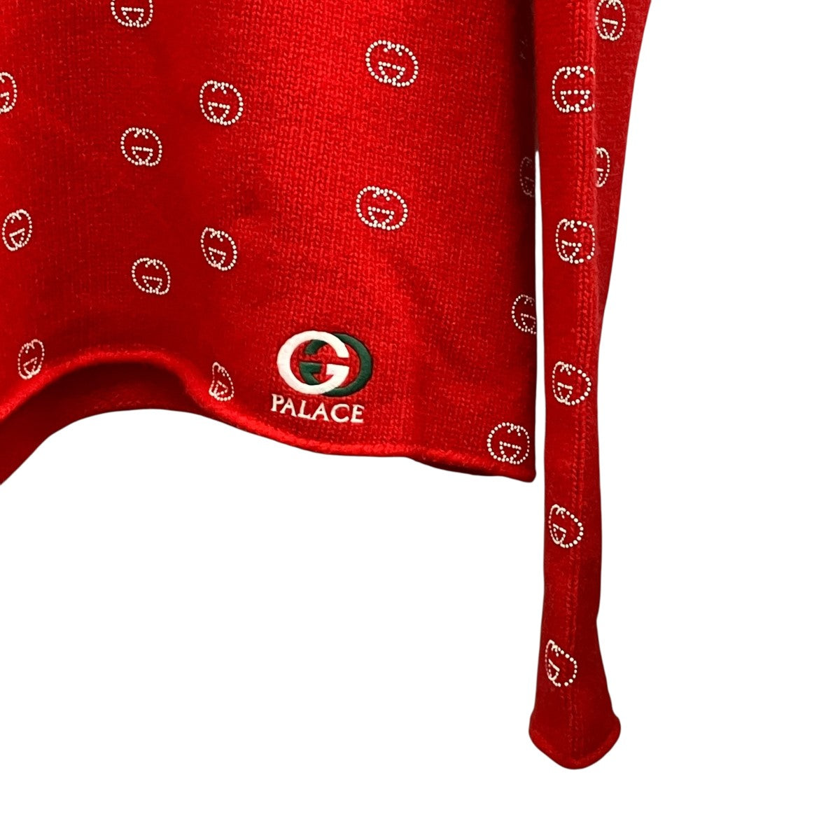 GUCCI×PALACE 22AWStrawberry Hoodieストロベリーニットパーカー721909 古着・中古-4枚目のアイテム画像