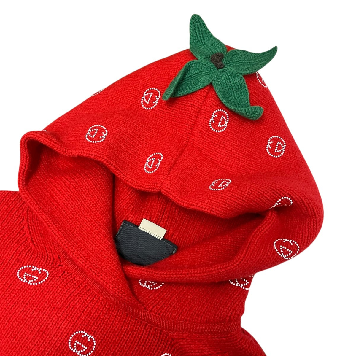GUCCI×PALACE 22AWStrawberry Hoodieストロベリーニットパーカー721909 古着・中古-5枚目のアイテム画像