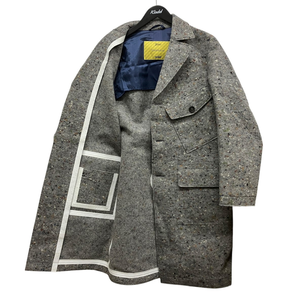 HERNO ネップウールロングコートCA02MI01-33302-9400 古着・中古-3枚目のアイテム画像