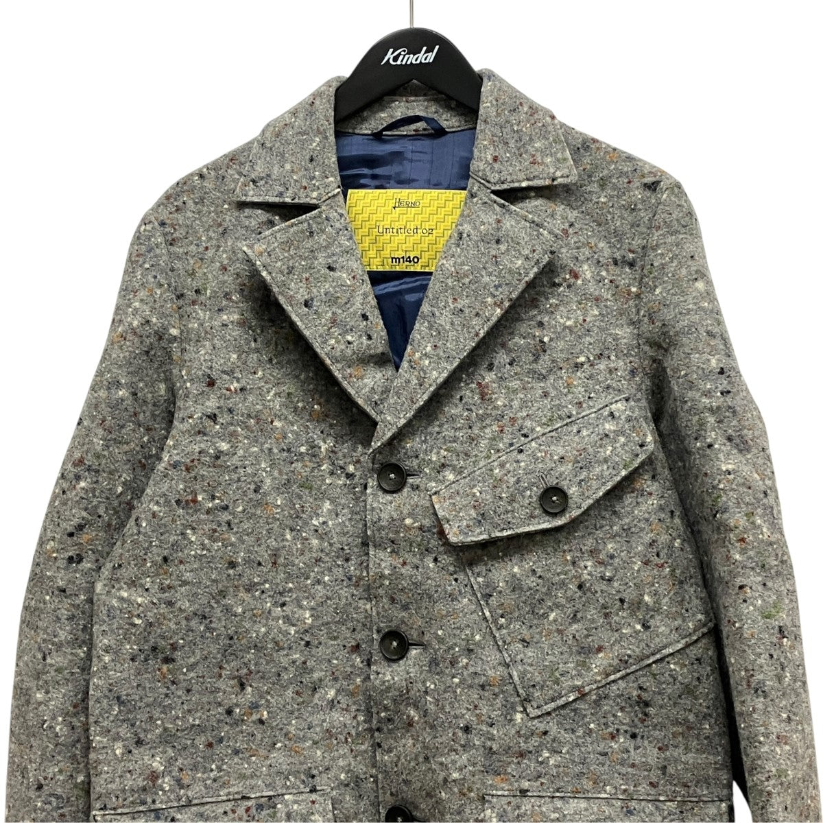 HERNO ネップウールロングコートCA02MI01-33302-9400 古着・中古-4枚目のアイテム画像