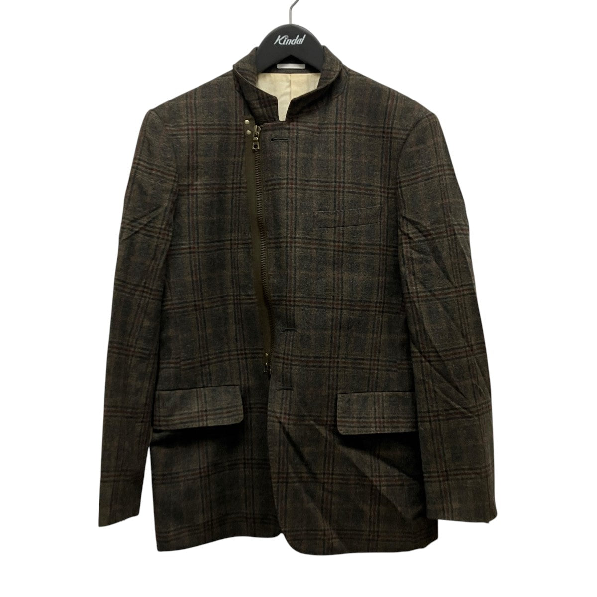 Paul Smith ウールカシミヤジップチェックジャケットPM-SL-36228 古着・中古-1枚目のアイテム画像