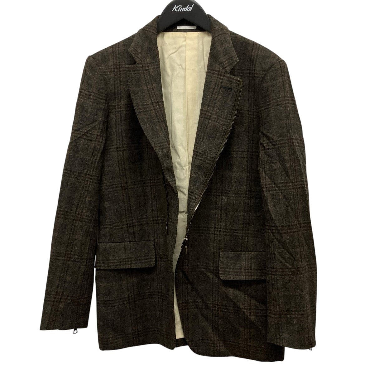 Paul Smith ウールカシミヤジップチェックジャケットPM-SL-36228 古着・中古-3枚目のアイテム画像