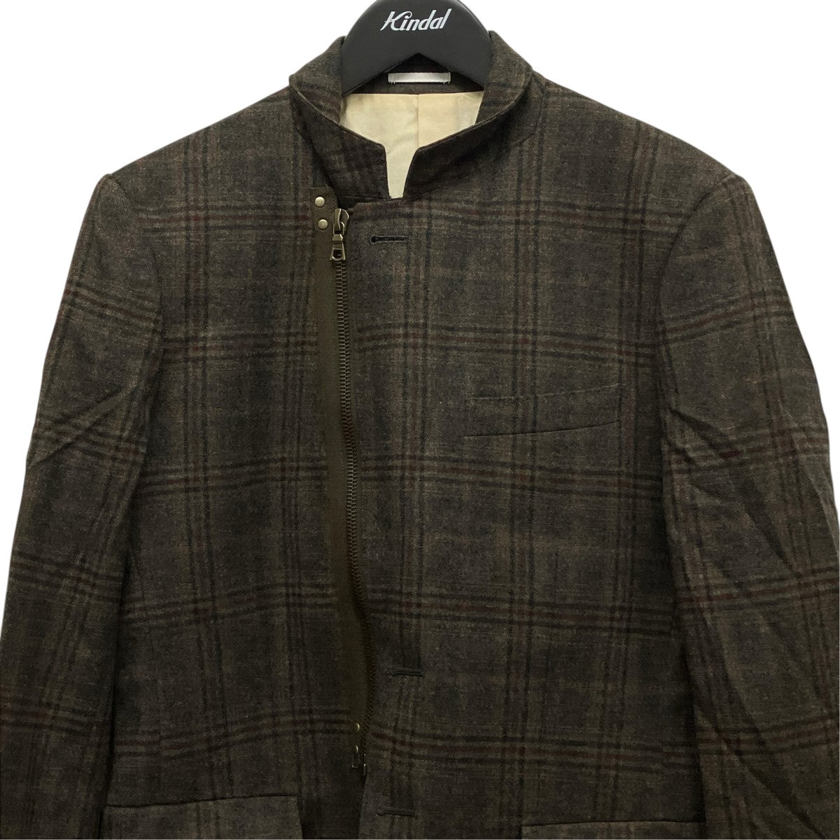 Paul Smith ウールカシミヤジップチェックジャケットPM-SL-36228 古着・中古-5枚目のアイテム画像