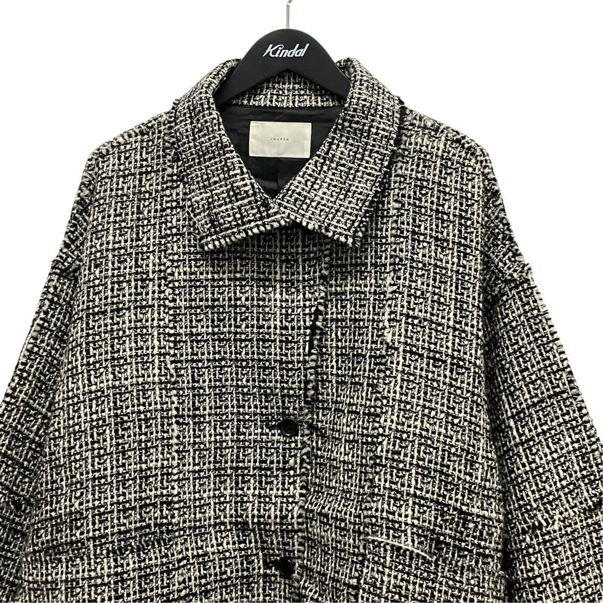 louren tweed half coatツイードハーフコートlo253-06 古着・中古-4枚目のアイテム画像