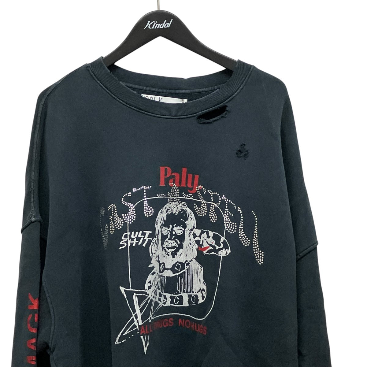 Paly Hollywood ダメージ加工プリントビジュースウェット 古着・中古-3枚目のアイテム画像
